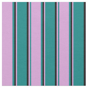 Aquamarines, schwarzes und schwarzes Linse-/Streif Stoff