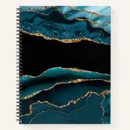 AQUAMARINES SCHWARZGOLD AGATE SIEHT AUS NOTIZBLOCK