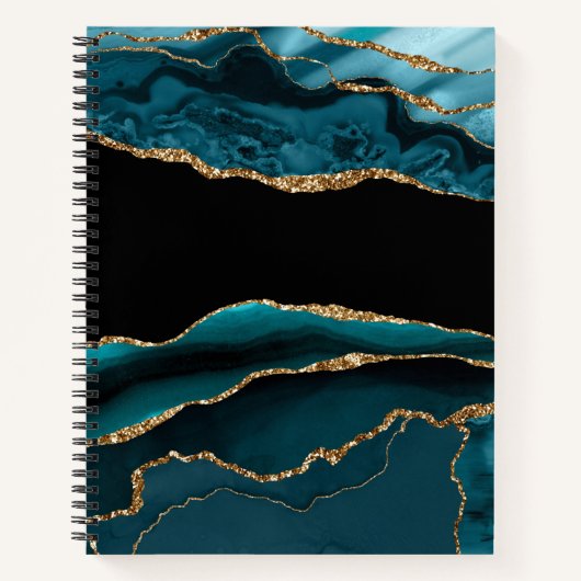 AQUAMARINES SCHWARZGOLD AGATE SIEHT AUS NOTIZBLOCK (Vorderseite)