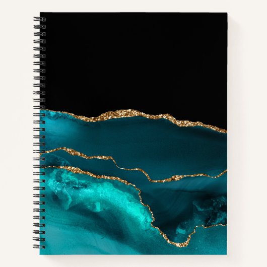 AQUAMARINES SCHWARZGOLD AGATE SIEHT AUS NOTIZBLOCK (Vorderseite)