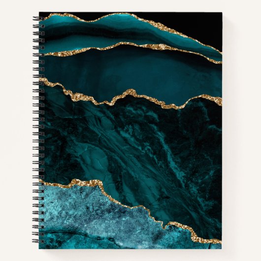 AQUAMARINES SCHWARZGOLD AGATE SIEHT AUS NOTIZBLOCK (Vorderseite)