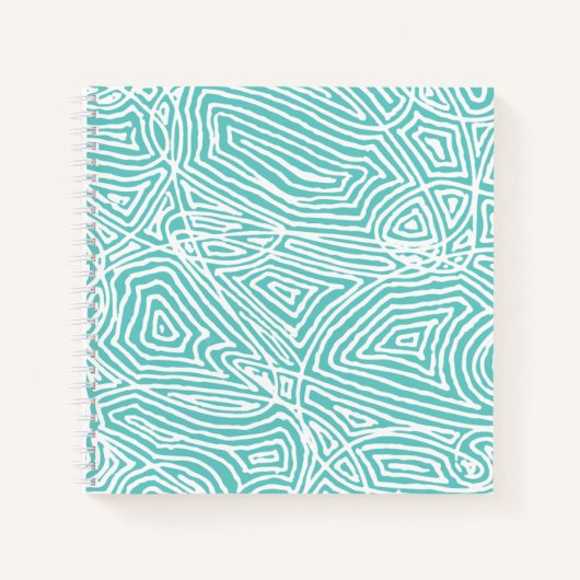Aquamarines Scribbleprint Notizblock (Vorderseite)