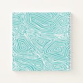 Aquamarines Scribbleprint Notizblock (Rückseite)