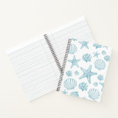 Aquamarines Seashell Starfish Strandmuster Notizblock (Innenseite)