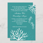 Aquamarines Seekorallenrote Einladung (Vorne/Hinten)