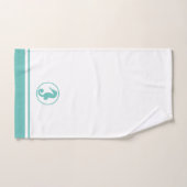 Aquamarines Seepferd an der Küste Badhandtuch Set (Handtuch)