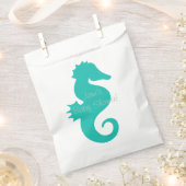 Aquamarines Seepferd Babydusche Pflegebeutel Geschenktütchen (Ausgeschnitten)