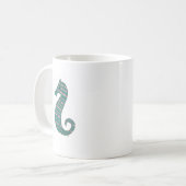 Aquamarines Seepferd Kaffee Tasse (Vorderseite Links)