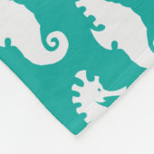 Aquamarines Seepferd Muster 1 Fleecedecke (Ecke)