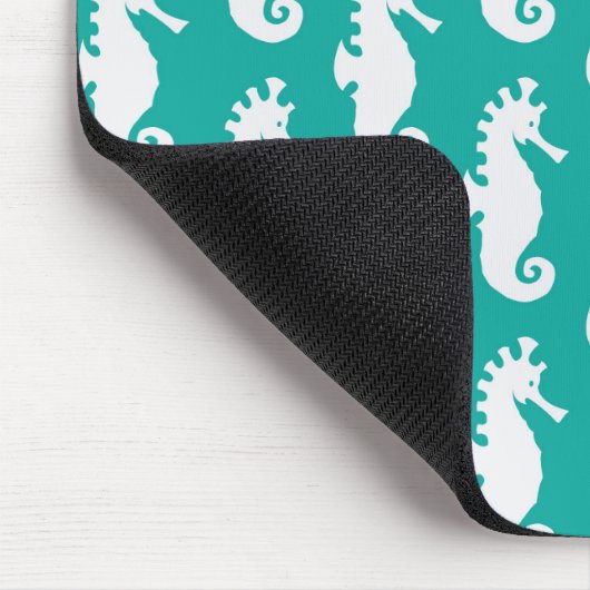Aquamarines Seepferd-Muster 1 Mousepad (Ecke)