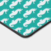 Aquamarines Seepferd Muster 1 Schreibtischunterlage (Ecke)