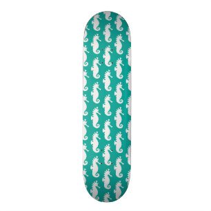 Aquamarines Seepferd-Muster 1 Skateboard