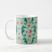 Aquamarines Seepferd Muster 2 Kaffeetasse (Links)