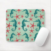 Aquamarines Seepferd Muster 2 Mousepad (Mit Mouse)