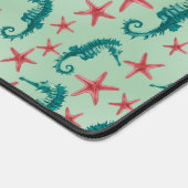 Aquamarines Seepferd Muster 2 Schreibtischunterlage (Ecke)