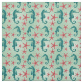 Aquamarines Seepferd-Muster 2 Stoff (Muster)