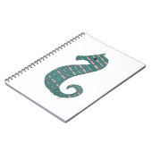 Aquamarines Seepferd-Notebook Notizblock (Linke Seite)