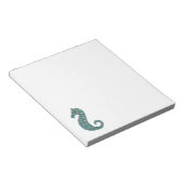 Aquamarines Seepferd Notepad Notizblock (angewinkelt)
