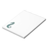 Aquamarines Seepferd Notepad Notizblock (Rotiert)