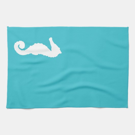 Aquamarines SeeSeepferd Geschirrtuch (Horizontal)