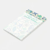 Aquamarines Seetier-Muster | addieren Ihren Namen Post-it Klebezettel (angewinkelt)