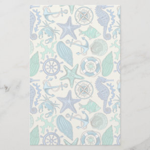 Aquamarines Seetier-Muster Briefpapier