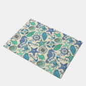 Aquamarines Seetier-Muster Fußmatte (Schrägansicht)