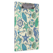 Aquamarines Seetier-Muster Klemmbrett (Rechts)