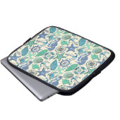 Aquamarines Seetier-Muster Laptopschutzhülle (Vorne Knopf)