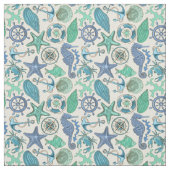 Aquamarines Seetier-Muster Stoff (Muster)