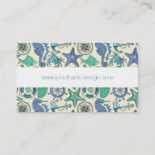 Aquamarines Seetier-Muster Visitenkarte (Rückseite)