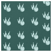 Aquamarines Set im Bowling Stoff (Nahaufnahme)