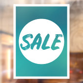 Aquamarines Sign-Fenster Fensteraufkleber (Blatt 2)