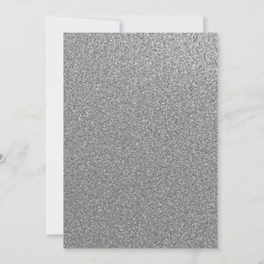 Aquamarines Silber Diamond Butterfly Sparkle Quinc Einladung (Rückseite)