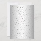 Aquamarines Silber Elegant Quinceanera Einladung (Rückseite)