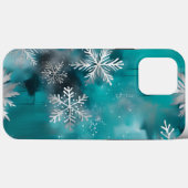 Aquamarines Silberes Weihnachtshandy Case-Mate iPhone Hülle (Rückseite (Horizontal))