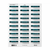 Aquamarines Silbermetall-Damassotel (Vorne)