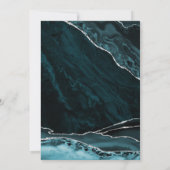 Aquamarines Silver Agate 30. Geburtstag Einladung (Rückseite)