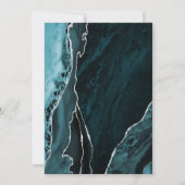 Aquamarines Silver Agate 40. Geburtstag Einladung (Rückseite)