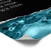 Aquamarines Silver Agate Price List Poster (Ecke)