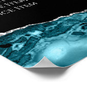 Aquamarines Silver Agate Price List Poster (Ecke)