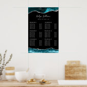 Aquamarines Silver Agate Price List Poster (Küche)
