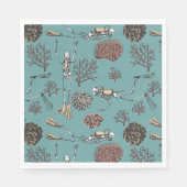 Aquamarines Skeletttauchpapier unter Wasser Serviette (Vorderseite)