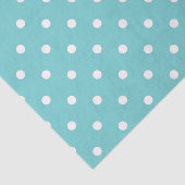 Aquamarines Sky Polka Dot Tissue Paper Seidenpapier (Ausschnitt)