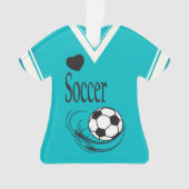Aquamarines Soccer-Shirt Ornament (Vorderseite)