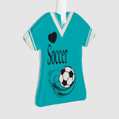 Aquamarines Soccer-Shirt Ornament (Vorderseite)