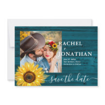 Aquamarines Sonnenblumenöl-Foto - Hochzeit rettet