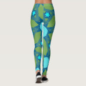 Aquamarines Sonnenscheinmuster Leggings (Rückseite)