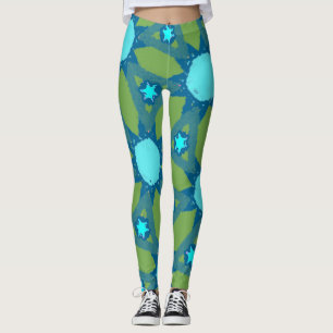 Aquamarines Sonnenscheinmuster Leggings
