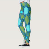 Aquamarines Sonnenscheinmuster Leggings (Links)